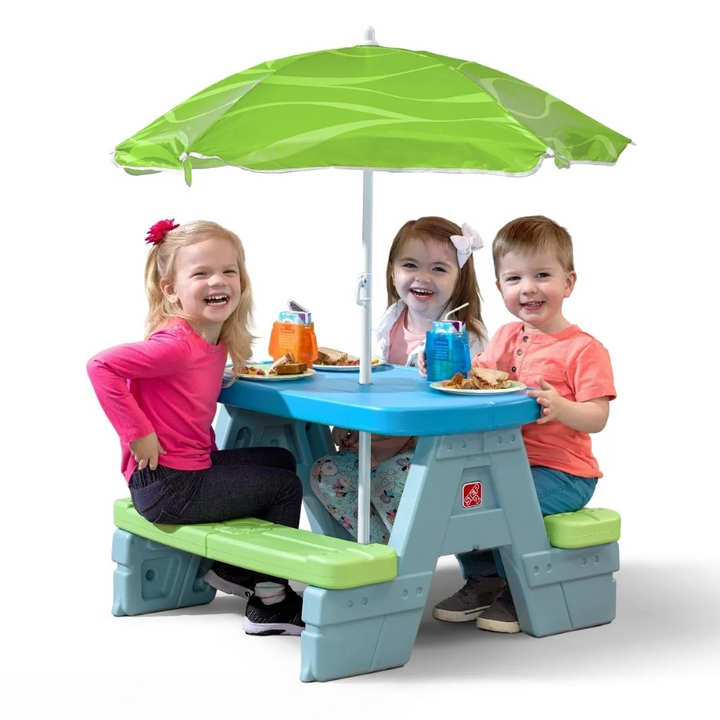 Step2 Sun &amp; Shade Picnic Table W/ Umbrella