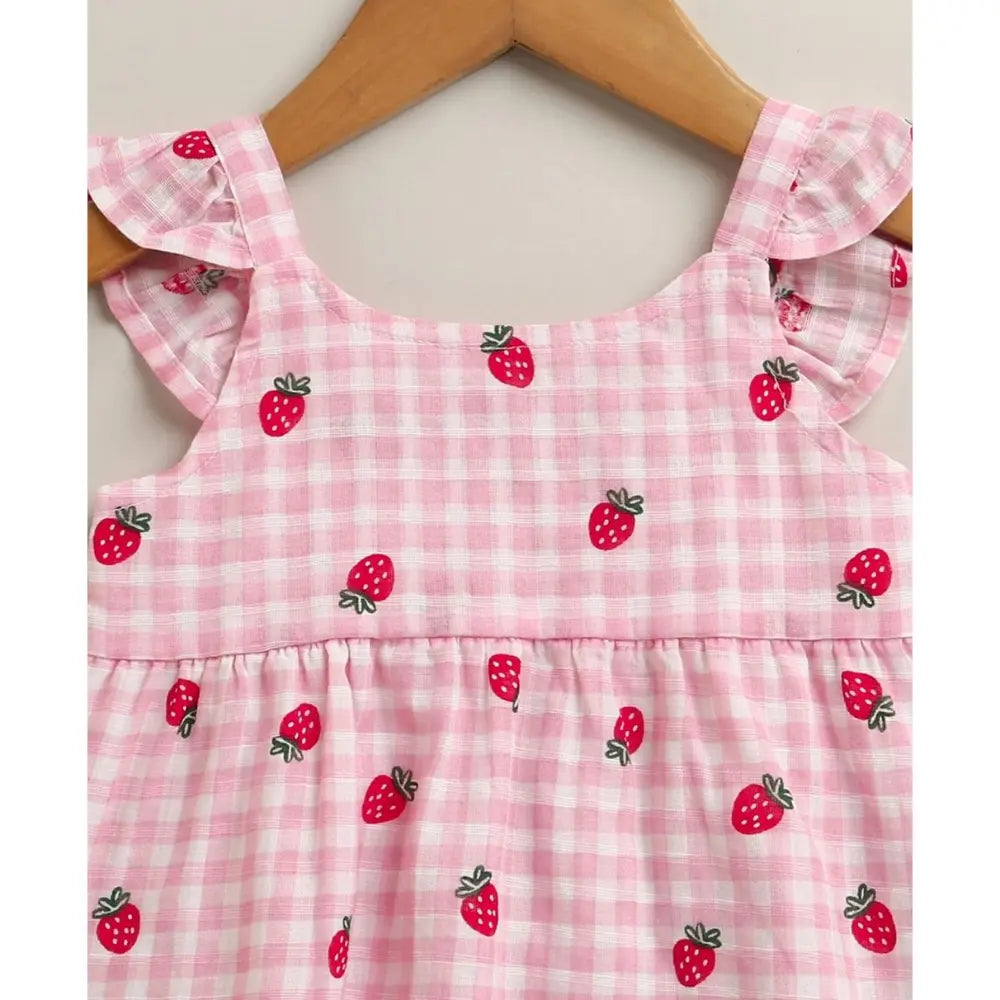 Sweetlime By AS Organic Cotton Strawberry Bliss Baby Girl Top &amp; Shorts Set -  Pink