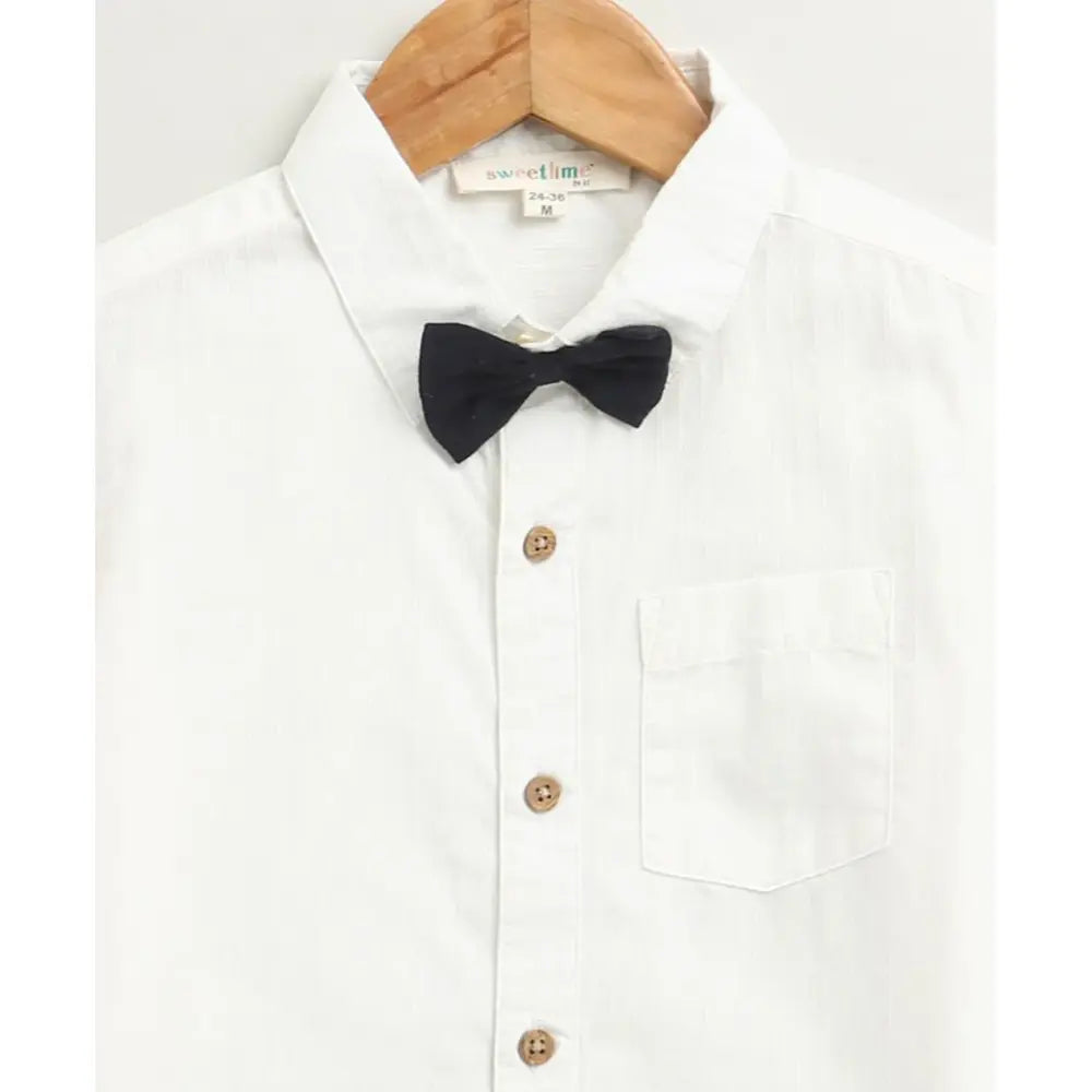 Sweetlime By As Little Gentleman Formal Co-ord Set - White &amp; Dark Navy