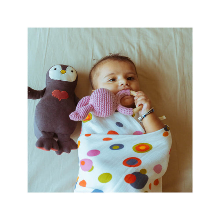 Dulaar Puddles the Penguin, Organic Cotton Soft Toy