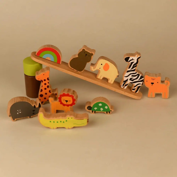 Playbox Wooden Zoo Tower Balancing Activity Toy