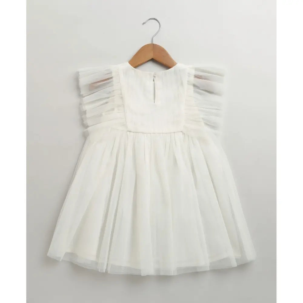 Sweetlime By As Little Angel White Party Dress- White - 6-9M