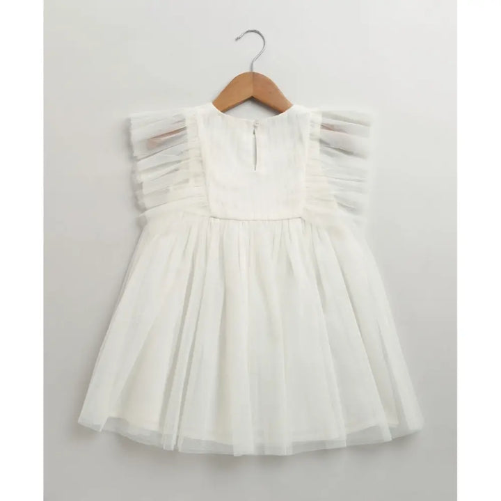Sweetlime By As Little Angel White Party Dress- White - 6-9M