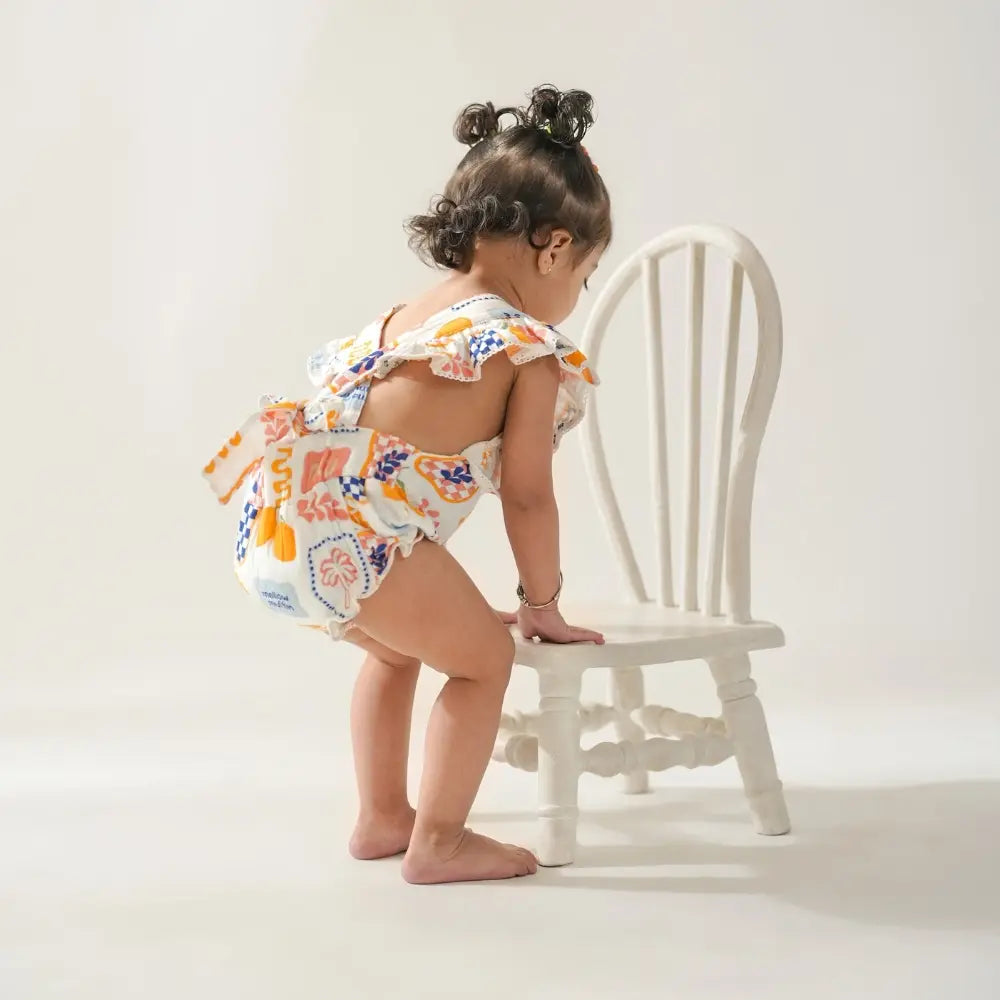Mellow Muffin Lucy Romper - Limoncello - 9-12M