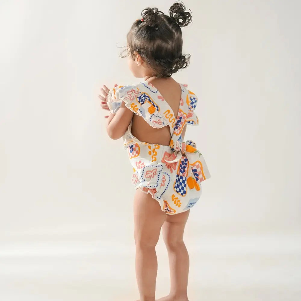 Mellow Muffin Lucy Romper - Limoncello - 9-12M