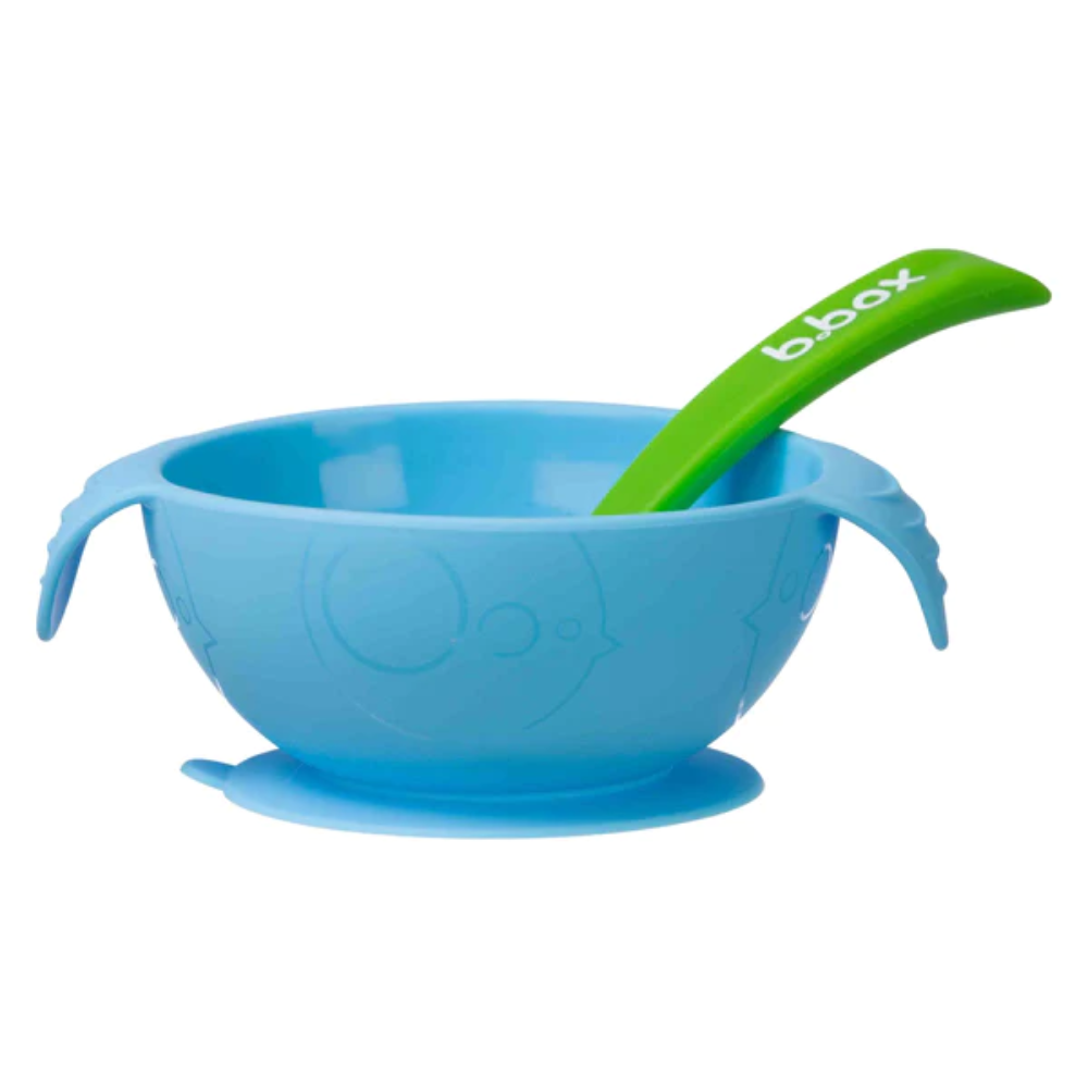B.Box Silicone Suction Feeding Bowl Set with Spoon