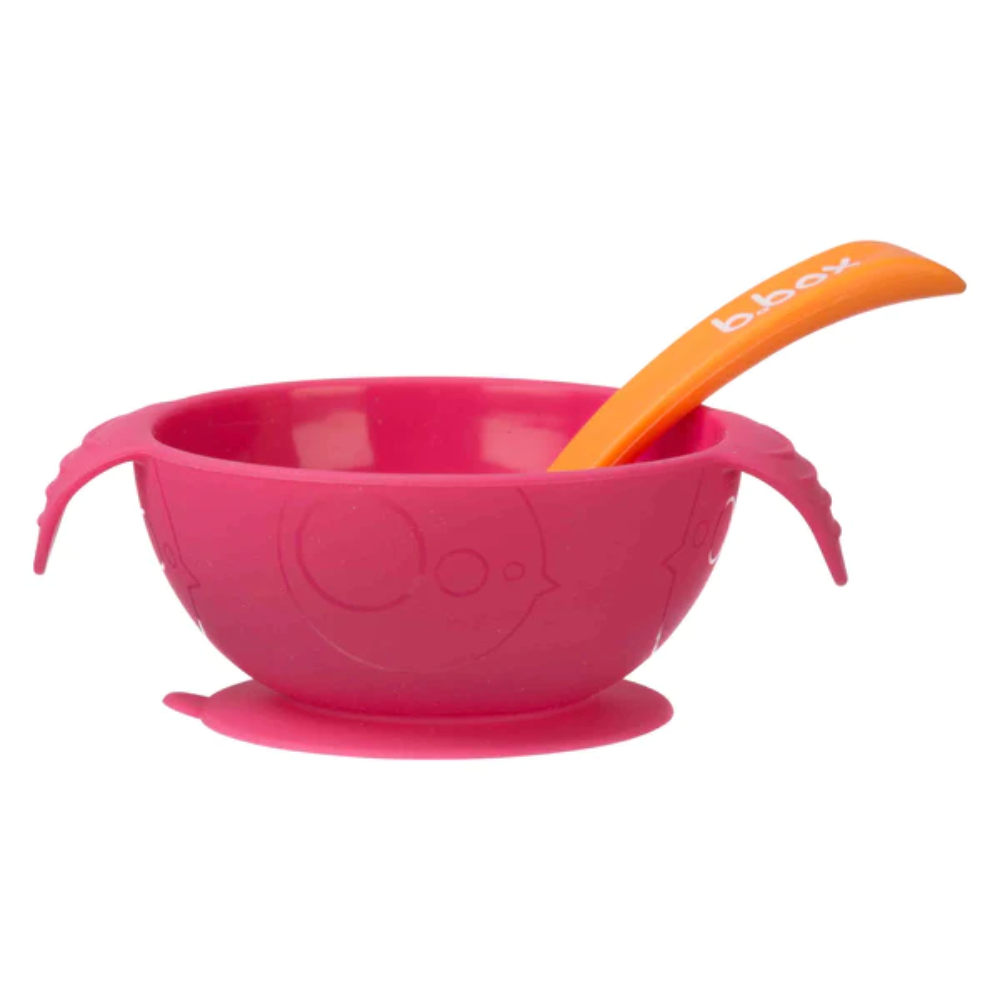 B.Box Silicone Suction Feeding Bowl Set with Spoon