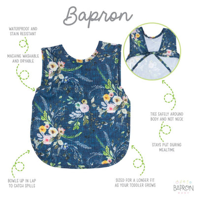 BapronBaby Boho Floral BPA Free Bib + Apron