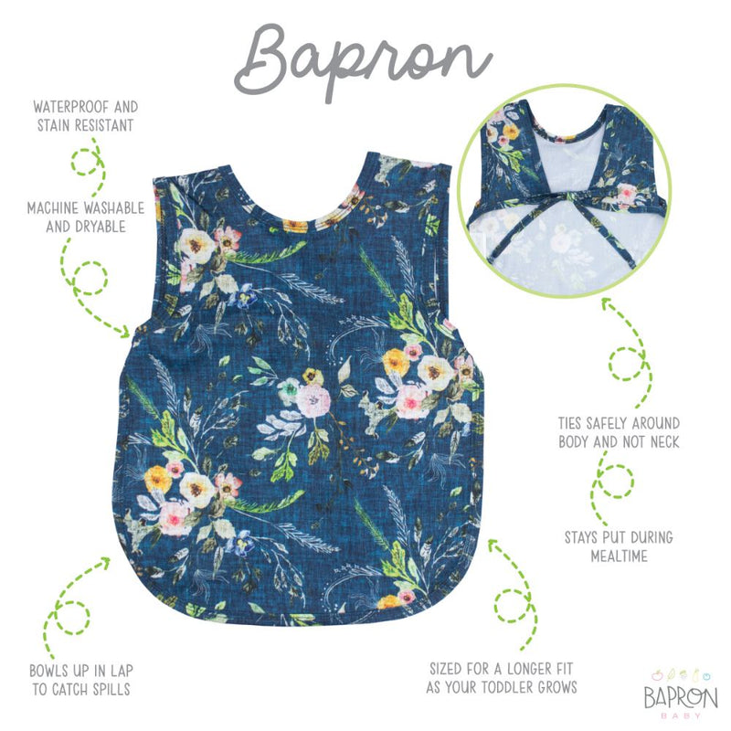 BapronBaby Boho Floral BPA Free Bib + Apron