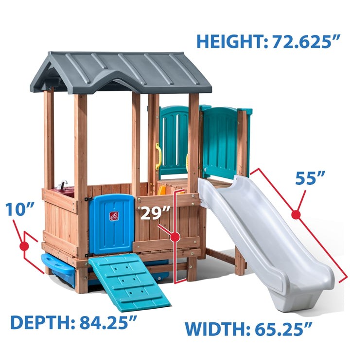 Step2 Woodland Adventure Playhouse &amp; Slide