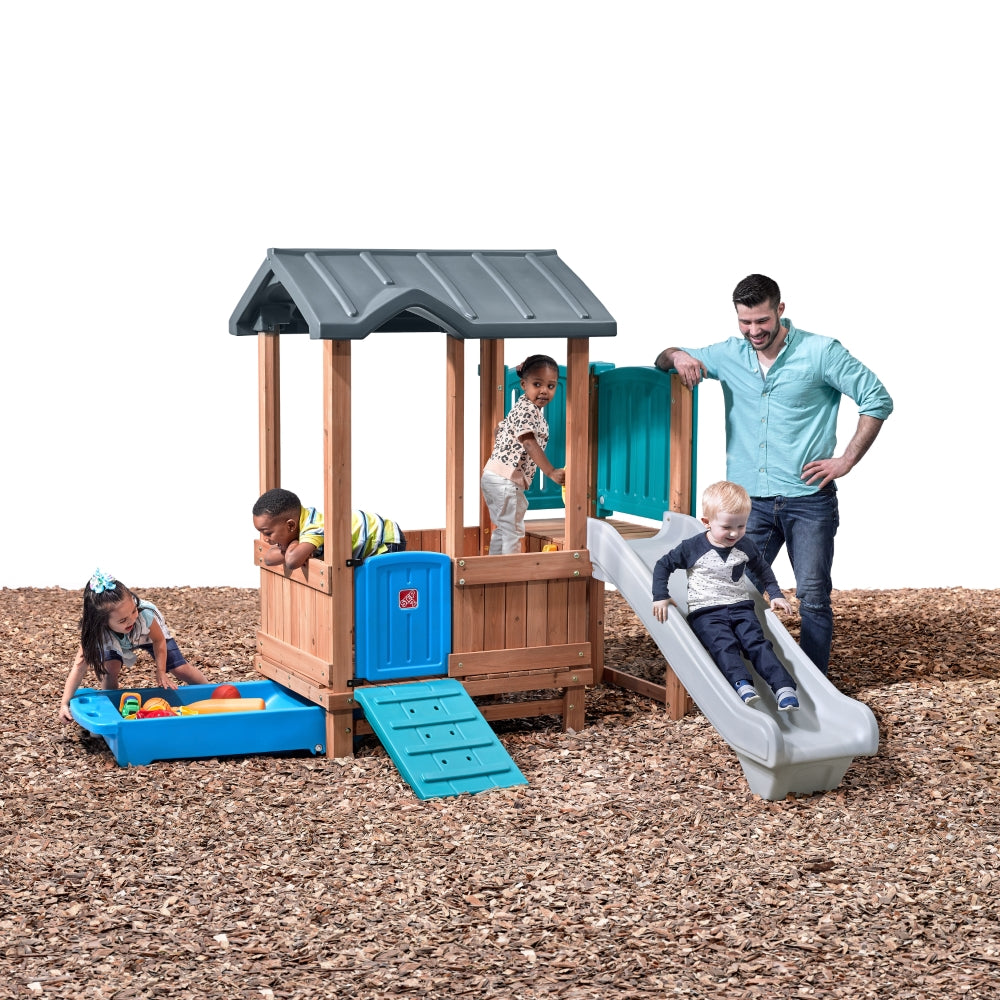 Step2 Woodland Adventure Playhouse &amp; Slide