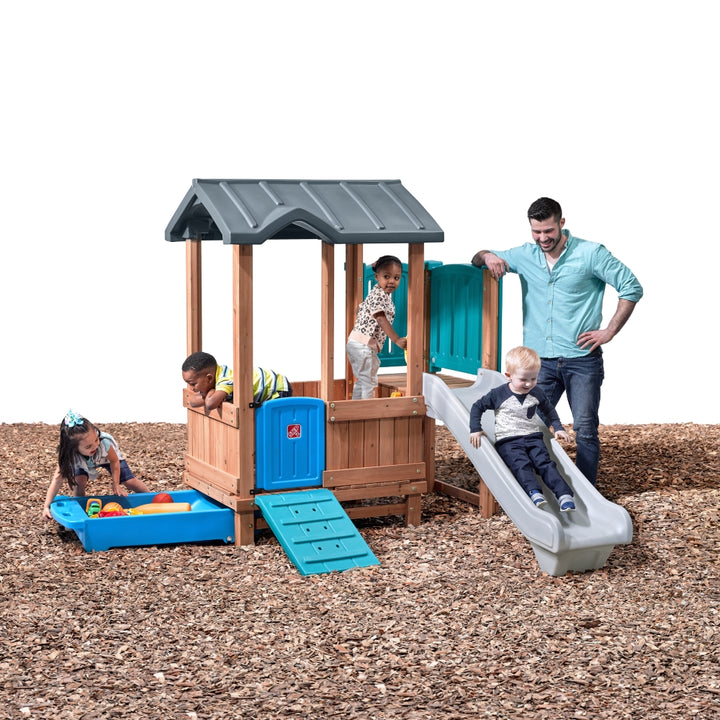 Step2 Woodland Adventure Playhouse &amp; Slide