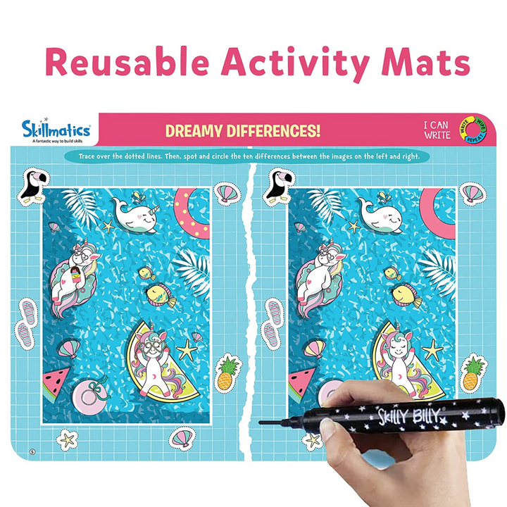 Skillmatics I Can Write Unicorn Edition Activity Mats