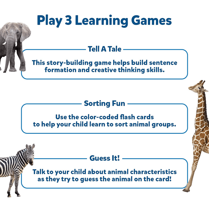 Skillmatics Flash Cards - First 100 Animals (Toddlers)