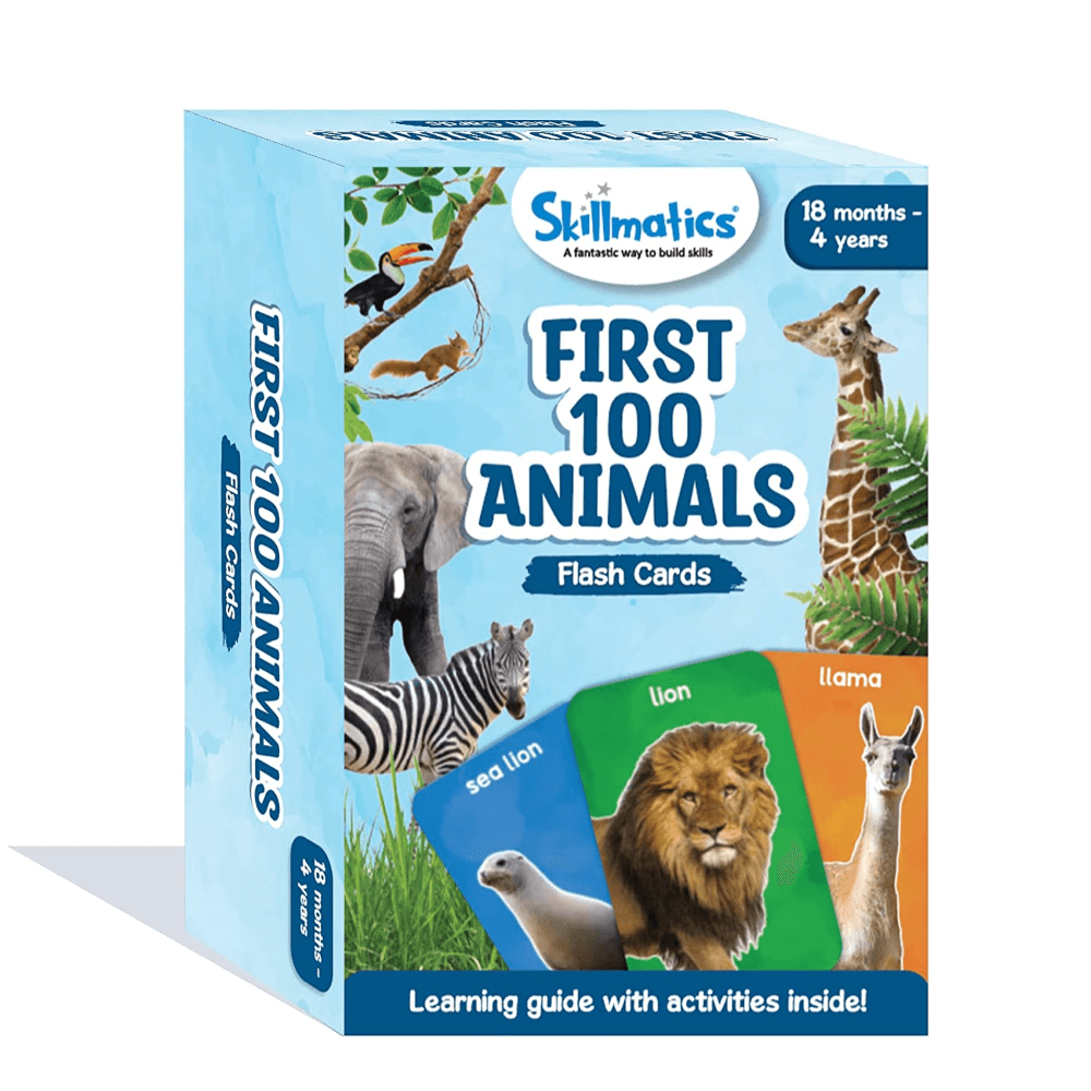Skillmatics Flash Cards - First 100 Animals (Toddlers)