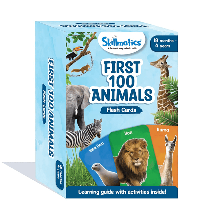Skillmatics Flash Cards - First 100 Animals (Toddlers)