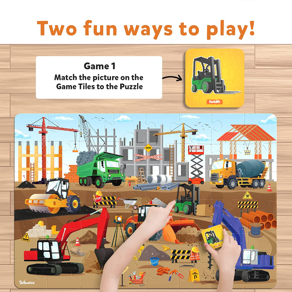 Skillmatics Piece & Play - Construction Site Game