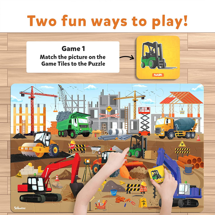 Skillmatics Piece &amp; Play - Construction Site Game