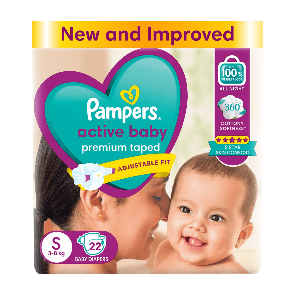 Pampers Active Baby Diapers - Small