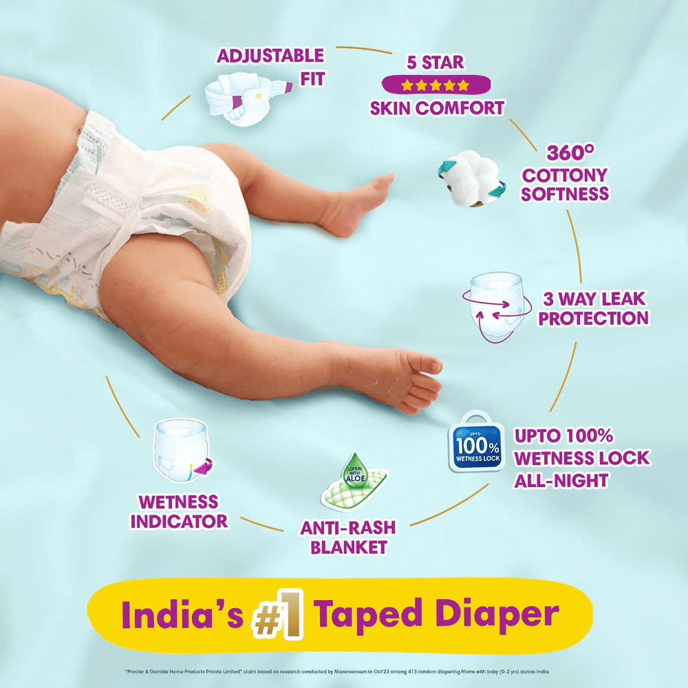 Pampers Active Baby Diapers - New Born