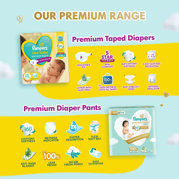 Pampers Active Baby Diapers - New Born