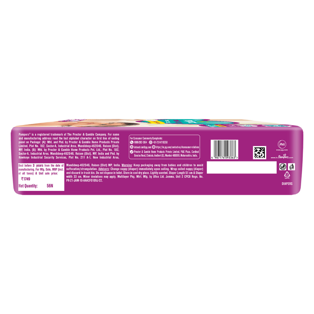 Pampers Active Baby Diapers - Extra Large (56 Count)
