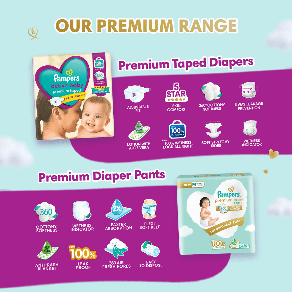 Pampers Active Baby Diapers - Extra Large (56 Count)