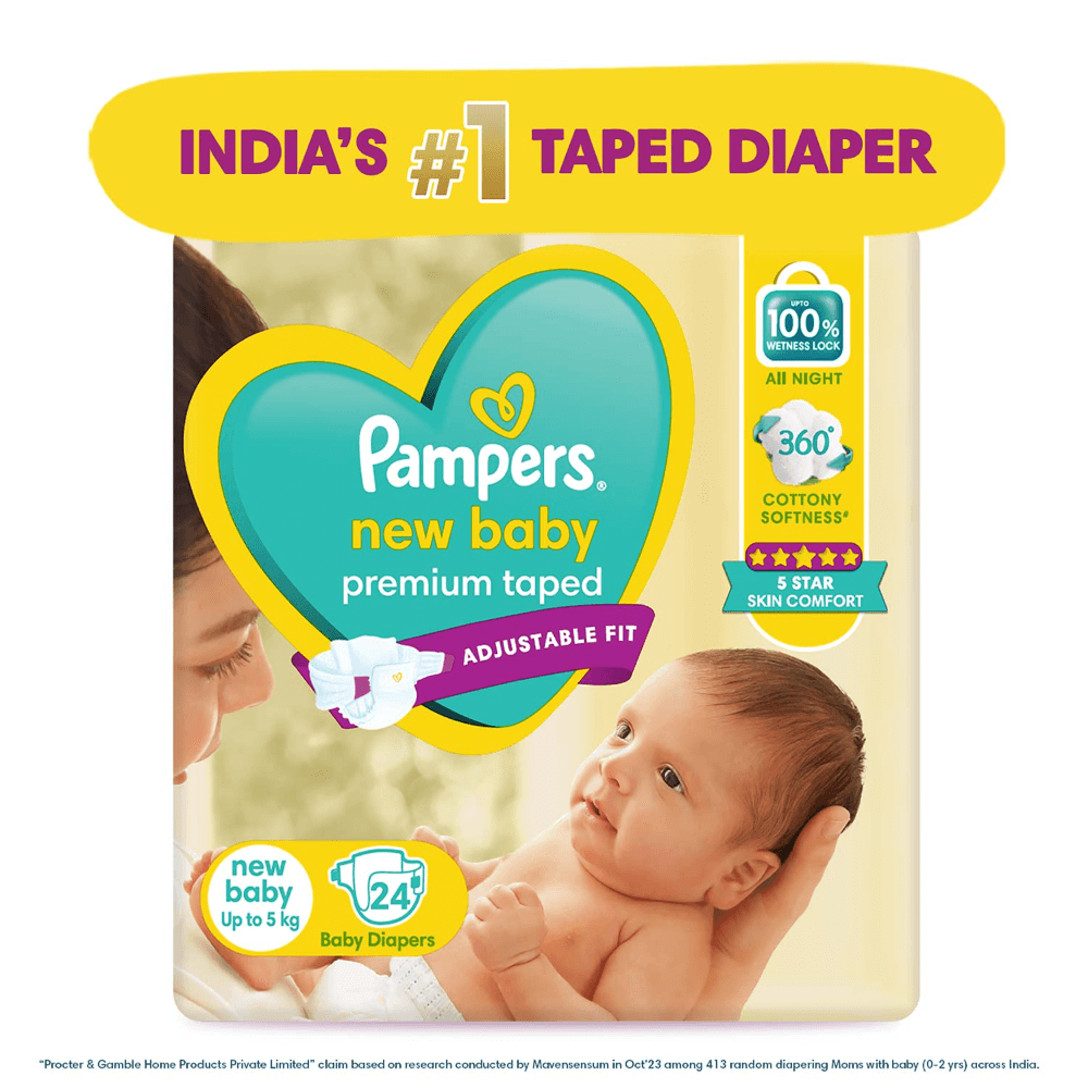 Pampers Active Baby Diapers - New Born
