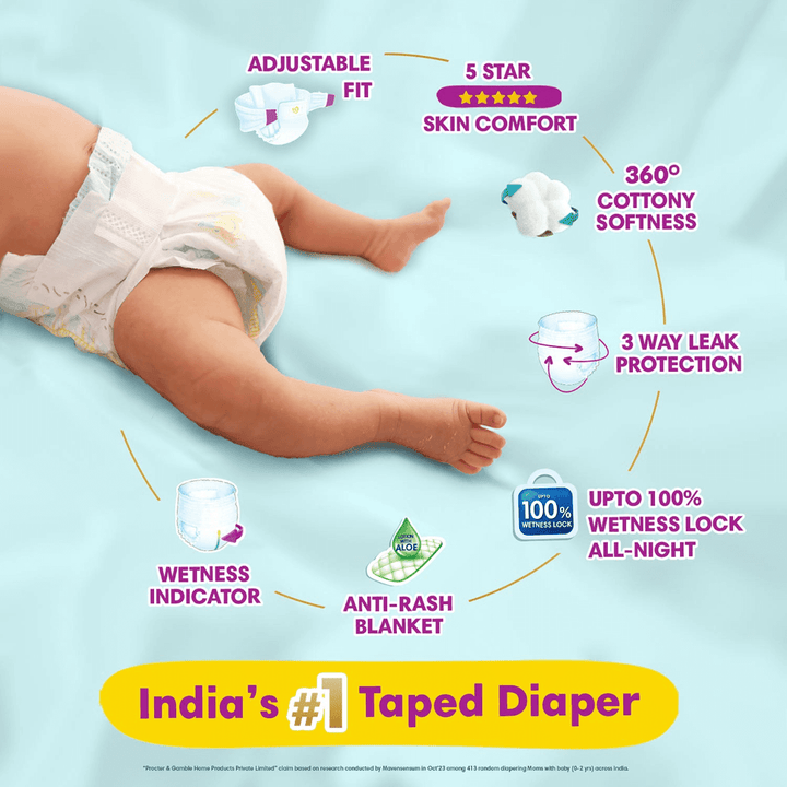 Pampers Active Baby Diapers - New Born