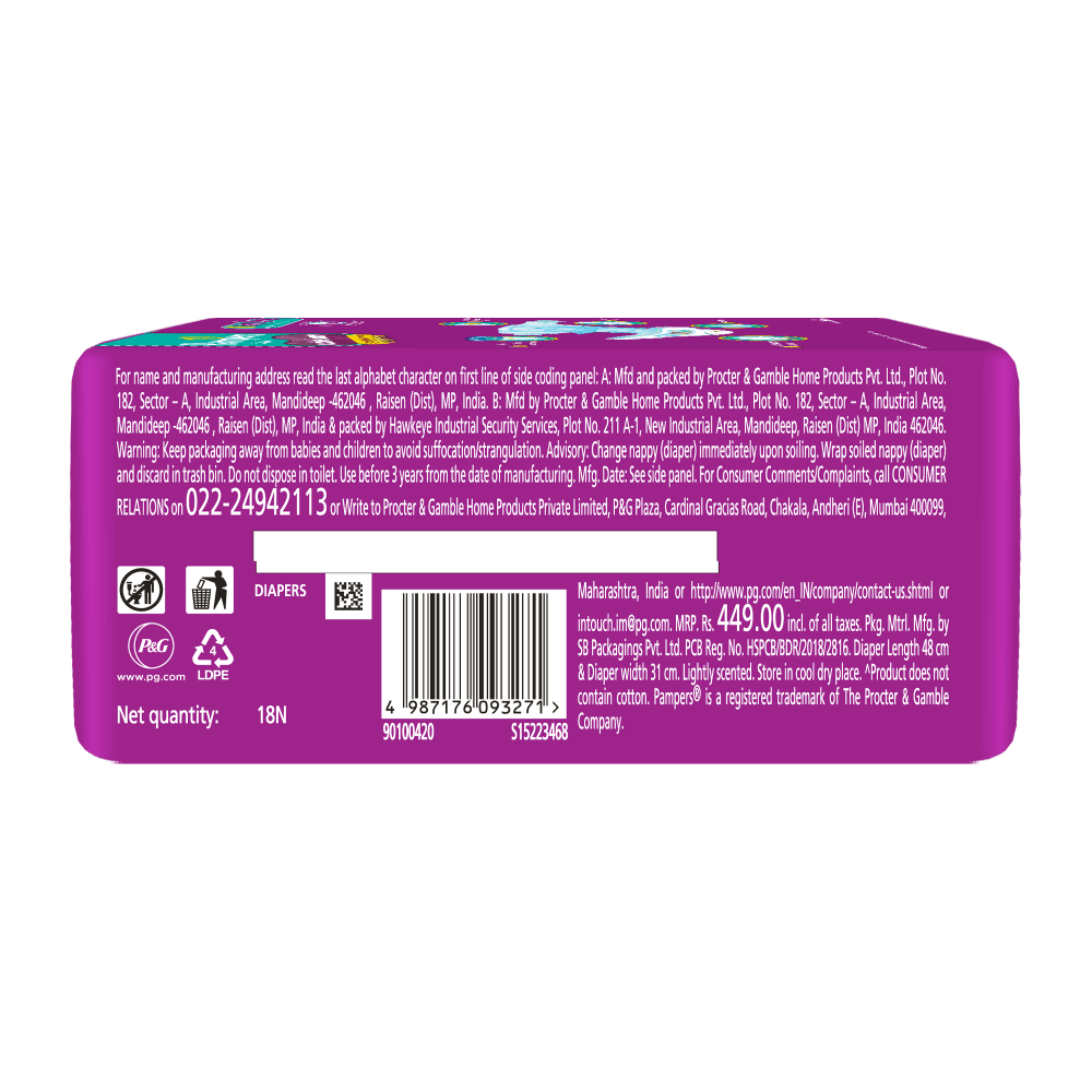 Pampers Active Baby Diapers - Large