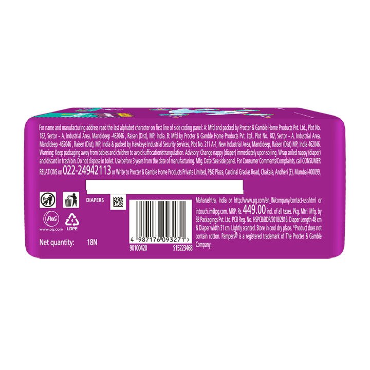 Pampers Active Baby Diapers - Large