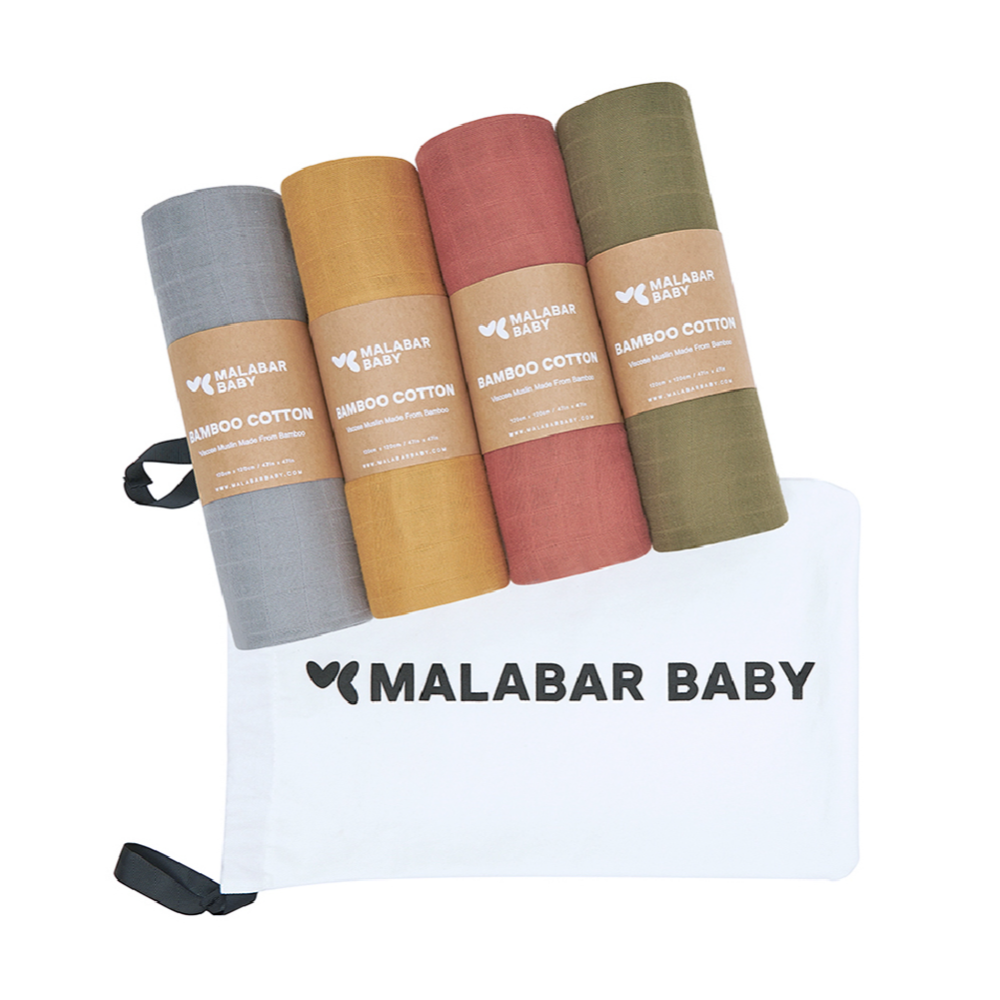 Malabar Baby 4-Pack Swaddle Set