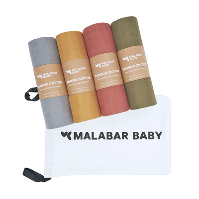 Malabar Baby 4-Pack Swaddle Set