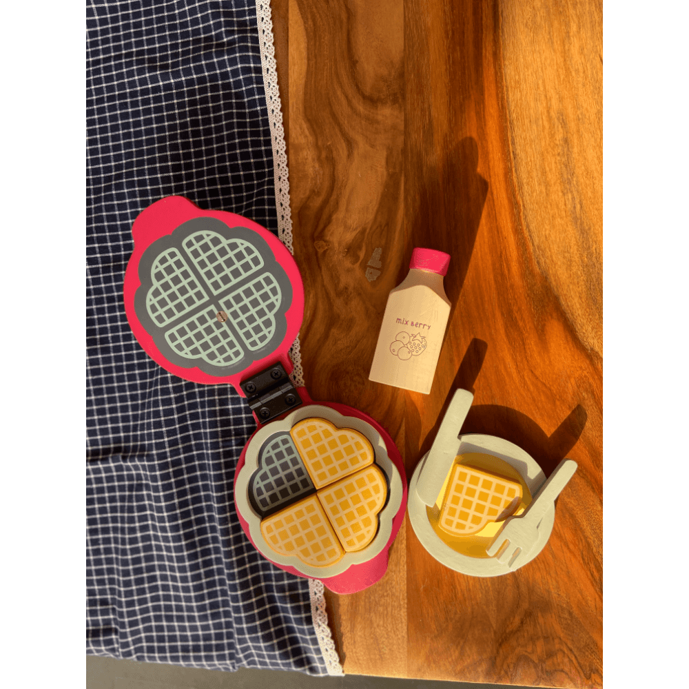 Playbox Wooden Waffle Maker Cooking Set