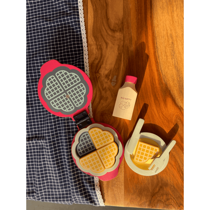 Playbox Wooden Waffle Maker Cooking Set