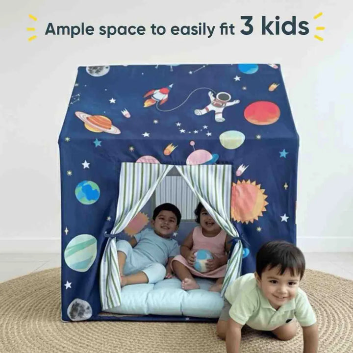 Curious Cub Space-Themed Kids Play Tent House | Galaxy Adventure Indoor Hideaway for Creative Play | uitable for Children Aged 2–5 Years