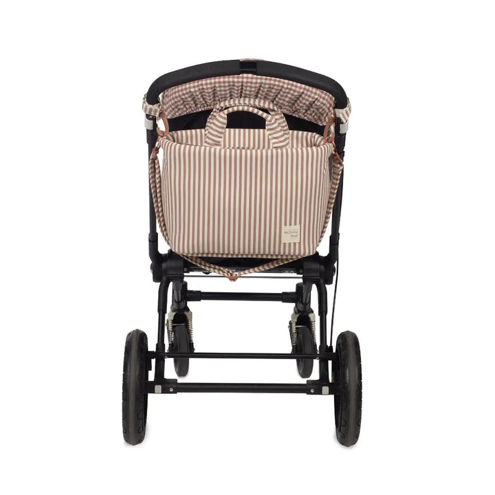 Walking Mum Praliné Moka Diaper Bag with Changing Mat, Water-Resistant Maternity Bag with Insulated Bottle Pocket, Wet Pocket, Multiple Organisers &amp; Stroller Straps