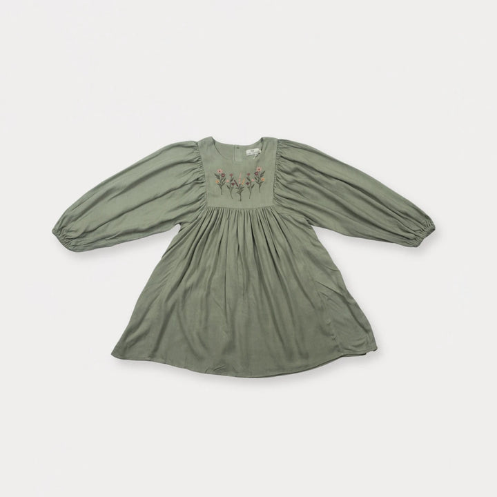 Early Sunday Belle Dress For Girls - Sage Green