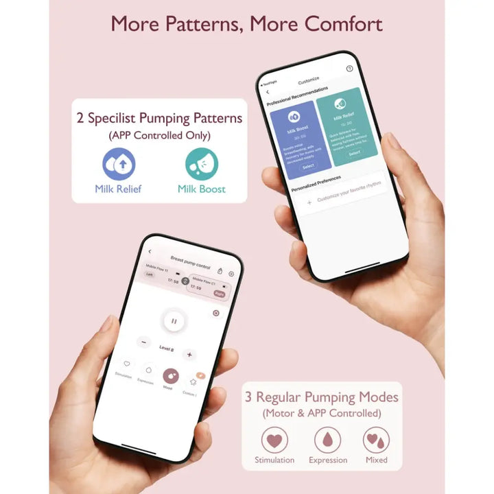Momcozy M9 Double Wearable Electric Breast Pump | 3rd Gen Motor | 15 Suction Levels | Multiple Modes | Hands-Free Breast Pump | 24mm Flange | Quill Grey