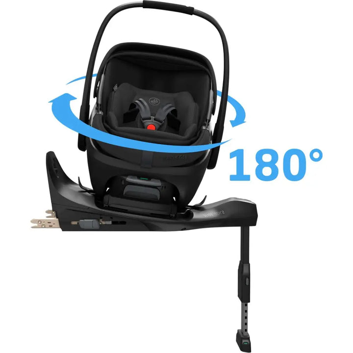 Maxi-Cosi Coral Slide Pro i-Size Newborn Car Seat, SLIDETECH®2 Sliding Car Seat Technology, Rear Facing, Carry Strap, 3 Recline Positions, Side Impact Protection, Climaflow Ventilation, Lightest Car Seat Only 2.5Kg, 0-24 Months - Onyx Black