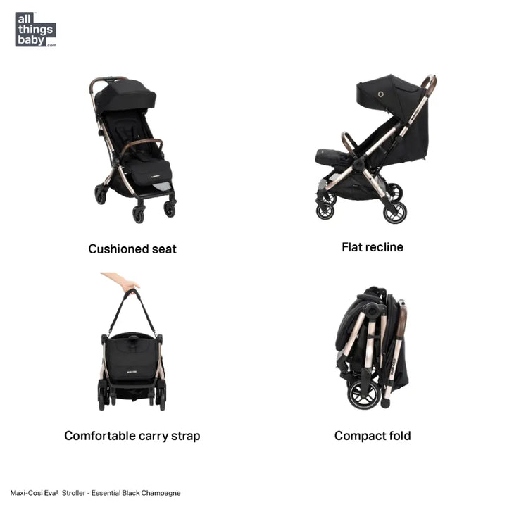 fold maxi cosi stroller Maxi-Cosi Eva3 Lightweight Compact Stroller, Automatic One-Hand Fold, – AllThingsBaby.com