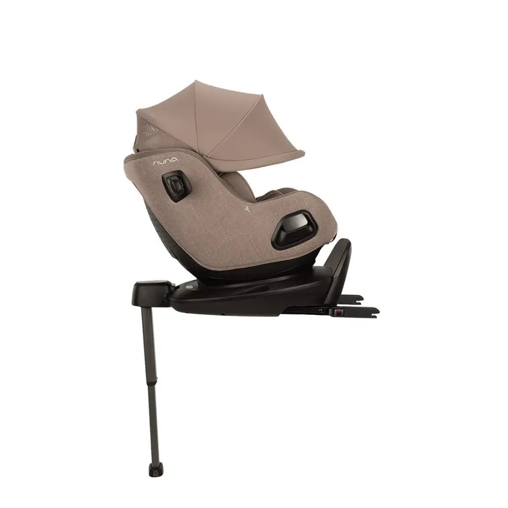 Nuna PRUU Aire Infant Car Seat|Convertible (Forward &amp; Rear Facing)|360 Degrees Rotation with Base|Retractabe Sun Canopy|Moisture Absorbing Airy Mesh|5 Positions Recline In Both Mode|For 0 to 4Y|Upto 19 Kg - Cedar
