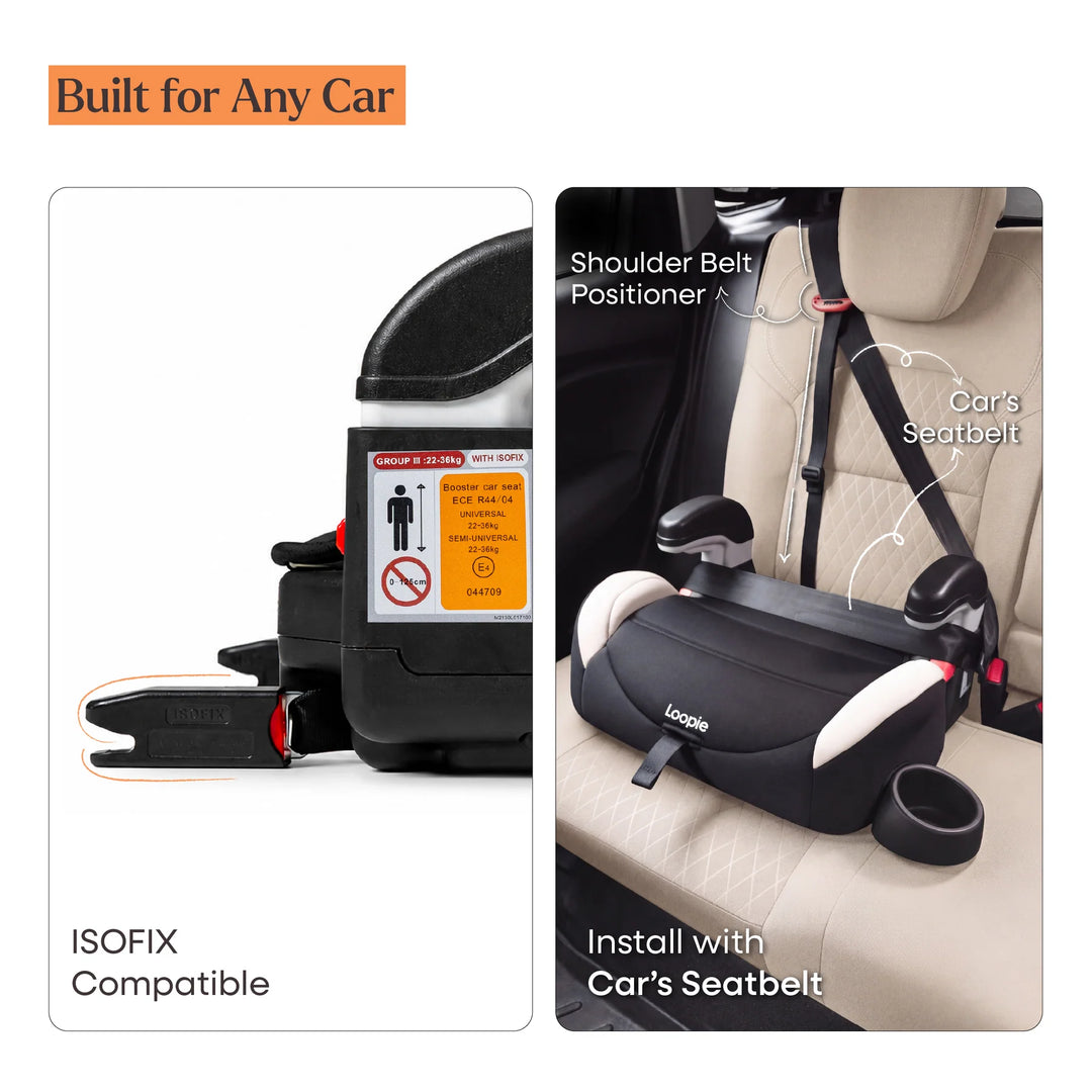 Loopie Lift | Booster Car Seat - Black