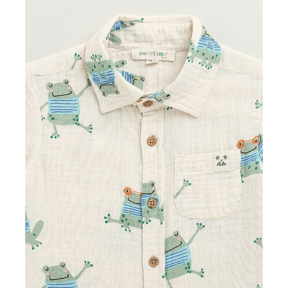 Sweetlime By AS Frog Print Cotton Co-ord Set