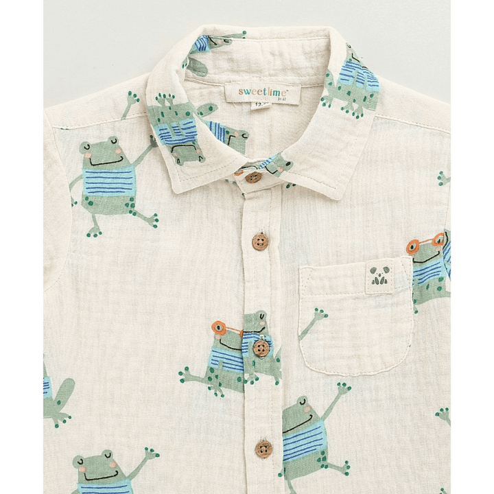 Sweetlime By AS Frog Print Cotton Co-ord Set