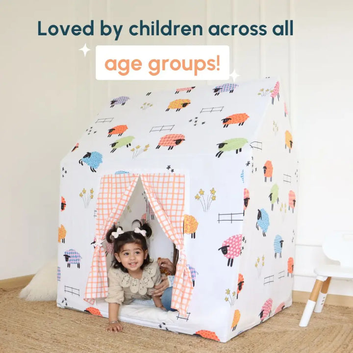 Curious Cub Animal-Themed Kids Play Tent House | Cozy Indoor Hideaway for Imaginative &amp; Independent Play | uitable for Children Aged 2–5 Years