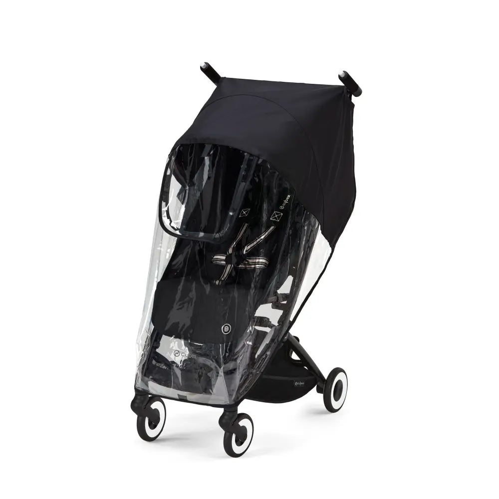 Cybex Libelle Cabin Friendly Lightweight Stroller with Raincover &amp; Weather Protector, Compact Fold, Reclining Seat, 5-Point Harness, Hand Luggage Compatible, and Adjustable Legrest from 6 months to 4 Years - Magic Black