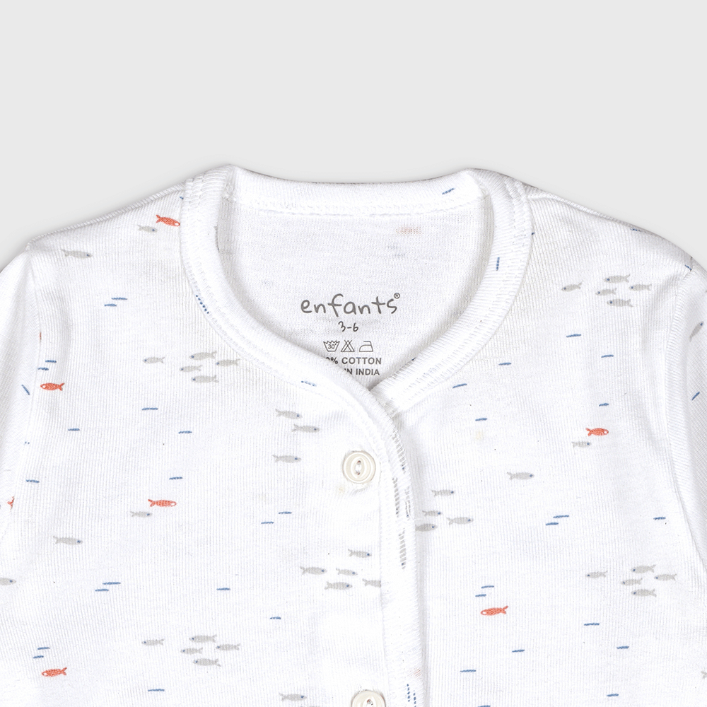 Enfants Pinstripe Play Co-Ords - White