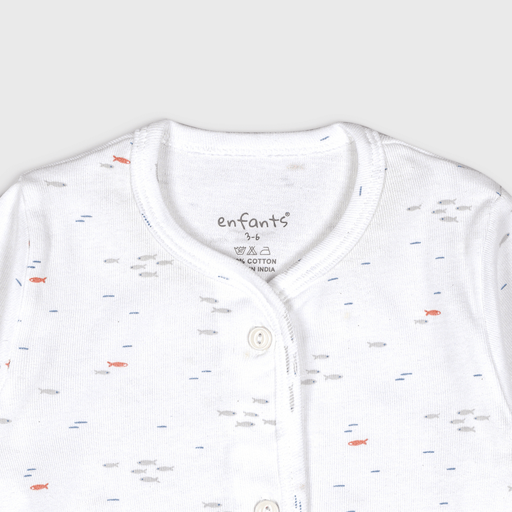 Enfants Pinstripe Play Co-Ords - White