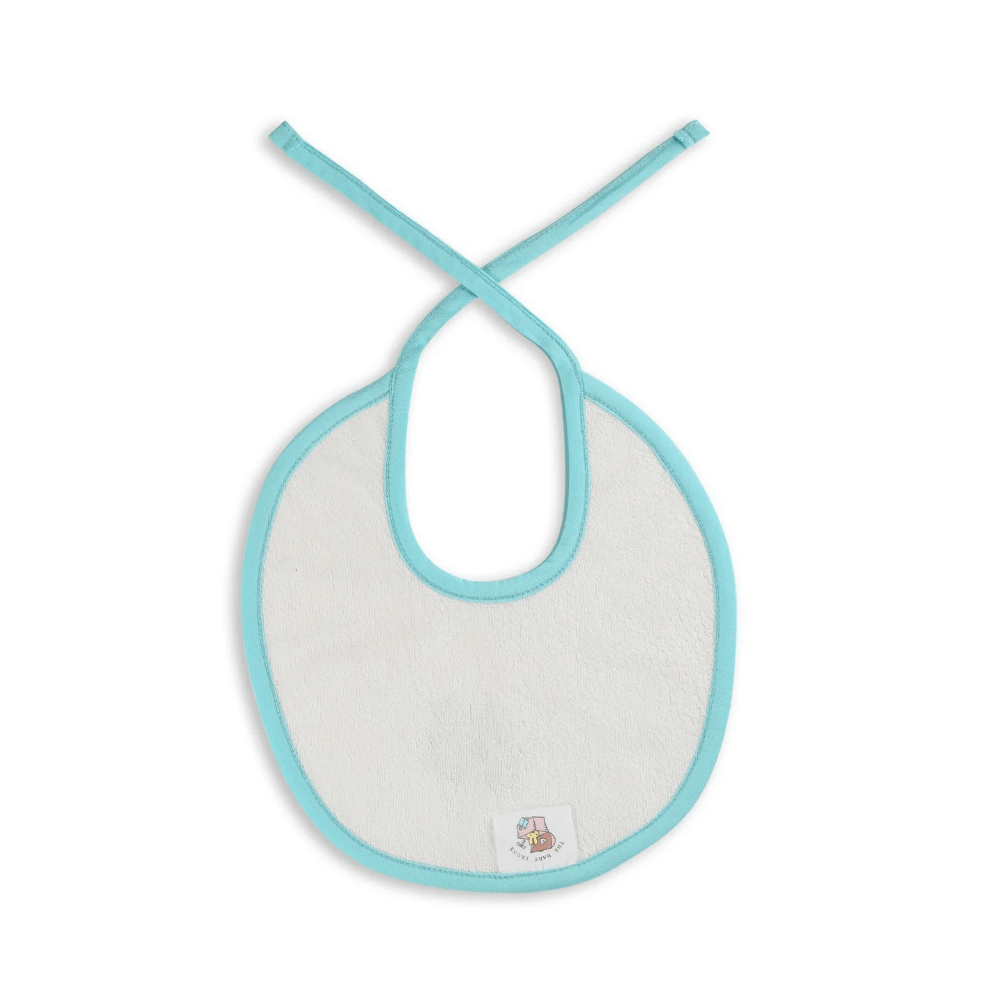 The Baby Trunk Organic Cotton Peter Rabbit Bib For Newborn Baby - Teal